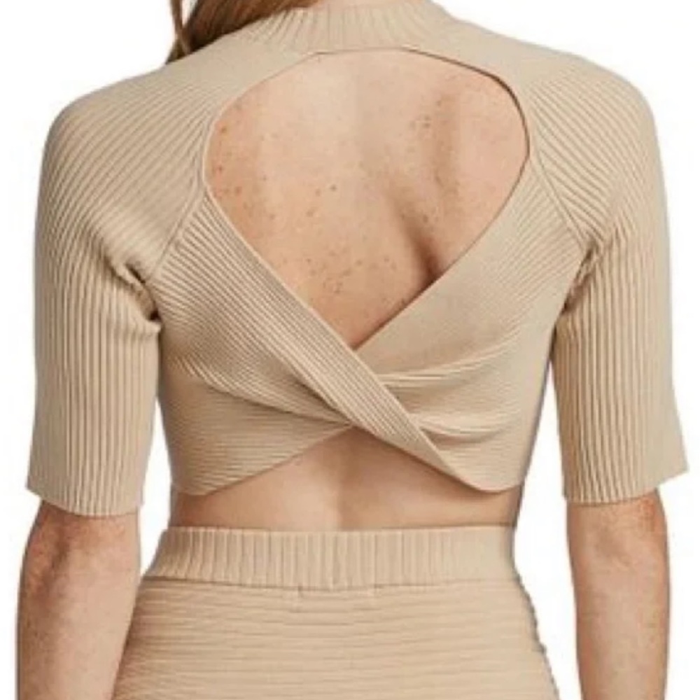 Naadam Twist Open Back Sweater - image 1